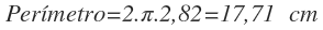 perimetro y area de un circulo