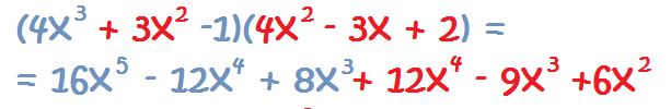 ejemplo de multiplicación de monomios