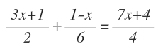 ecuaciones de primer grado con denominadores
