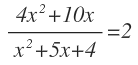 ecuaciones fraccionarias algebraicas