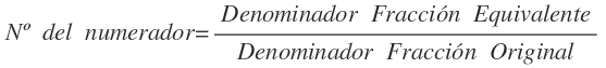 numerador de una fracción