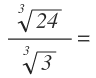 multiplicación y division de radicales