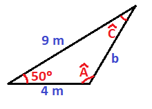 ejercicios resueltos de resolución de triángulos cualesquiera